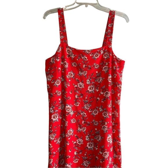 STUDIO B BY BOBEAU RED FLORAL MAXI DRESS XL - Picture 2 of 11